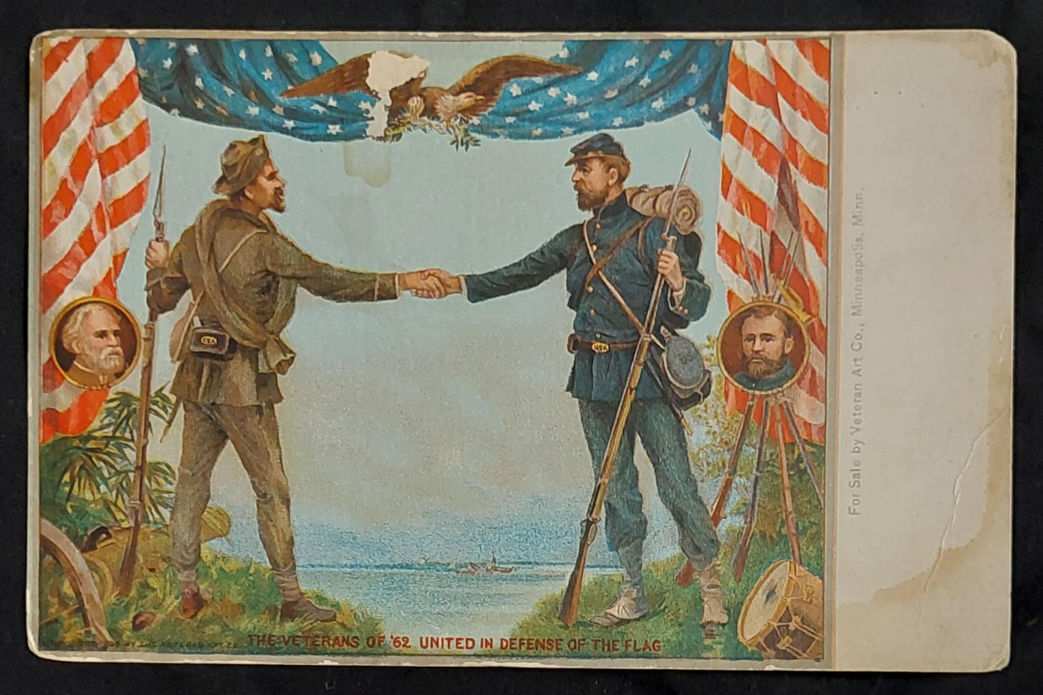 Antique American Civil War Veterans Reconstruction Era Patriotic ...