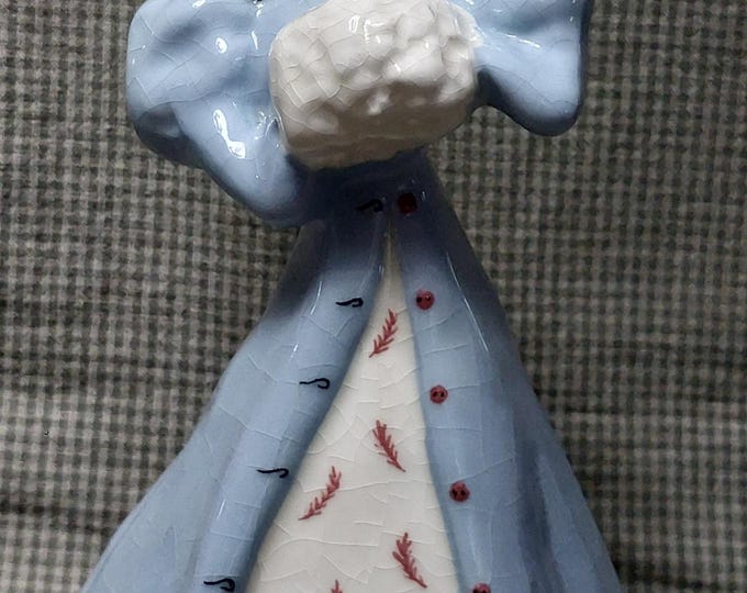 MCM Modglin Original California Pottery Woman in Blue Coat & Muff - Etsy