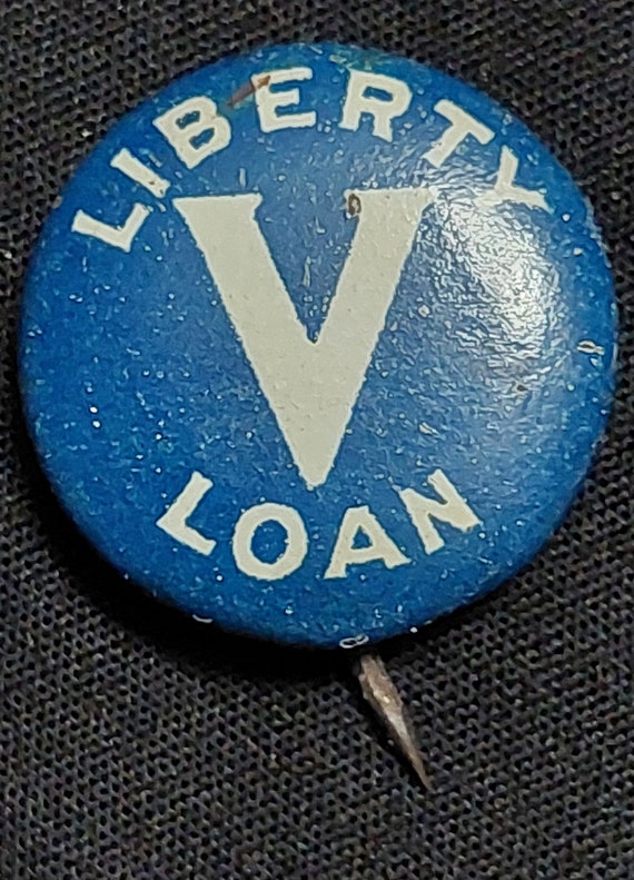 Vintage 1917 Authentic WWI Liberty Loan Victory V 