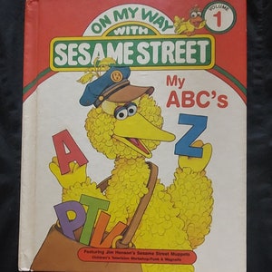Vintage 1989 Sesame Street My ABCs Hardcover Children&#39;s Book