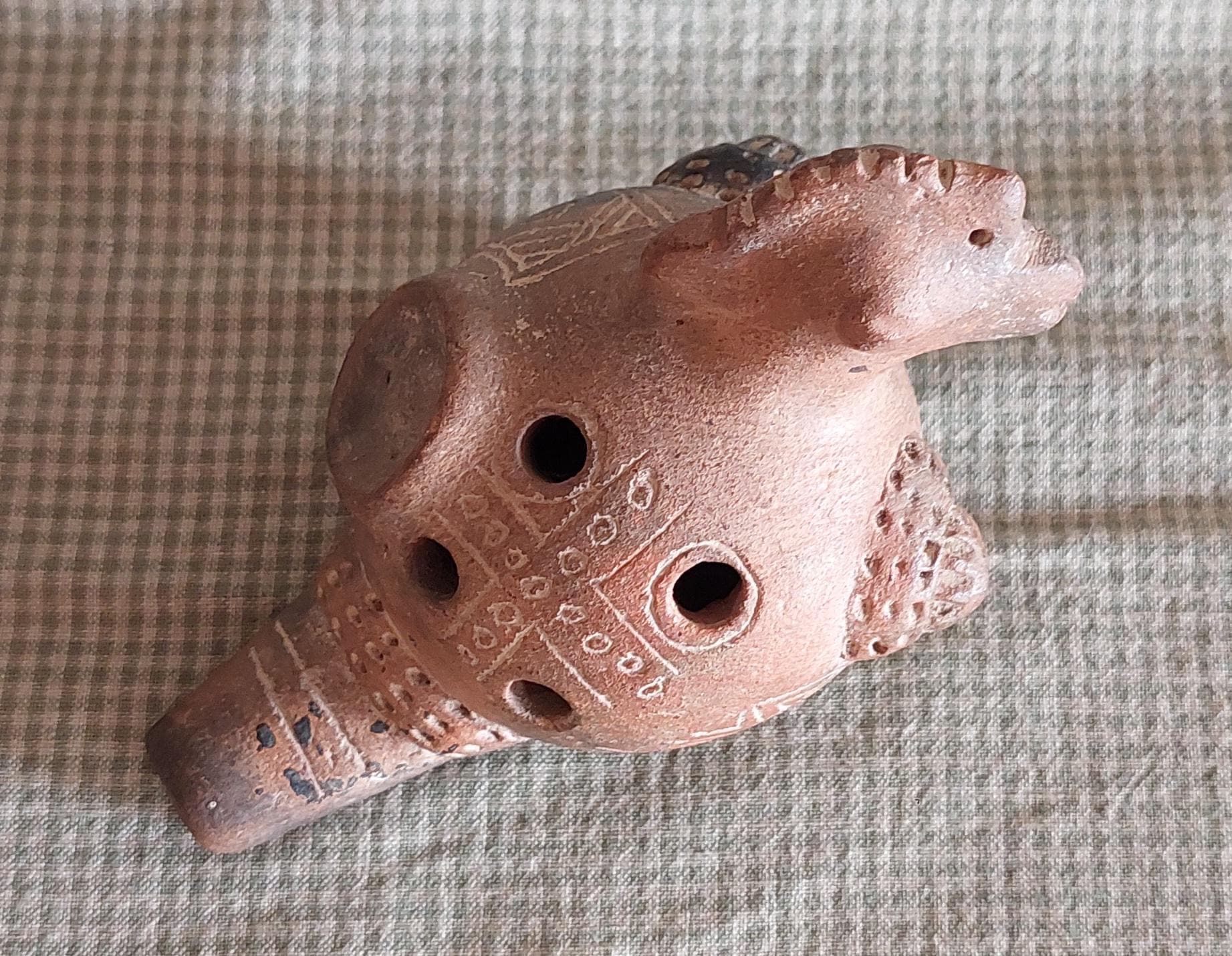 Pre Columbian Mayan Aztec Pottery Ocarina Instrument Reptile Horse - Etsy
