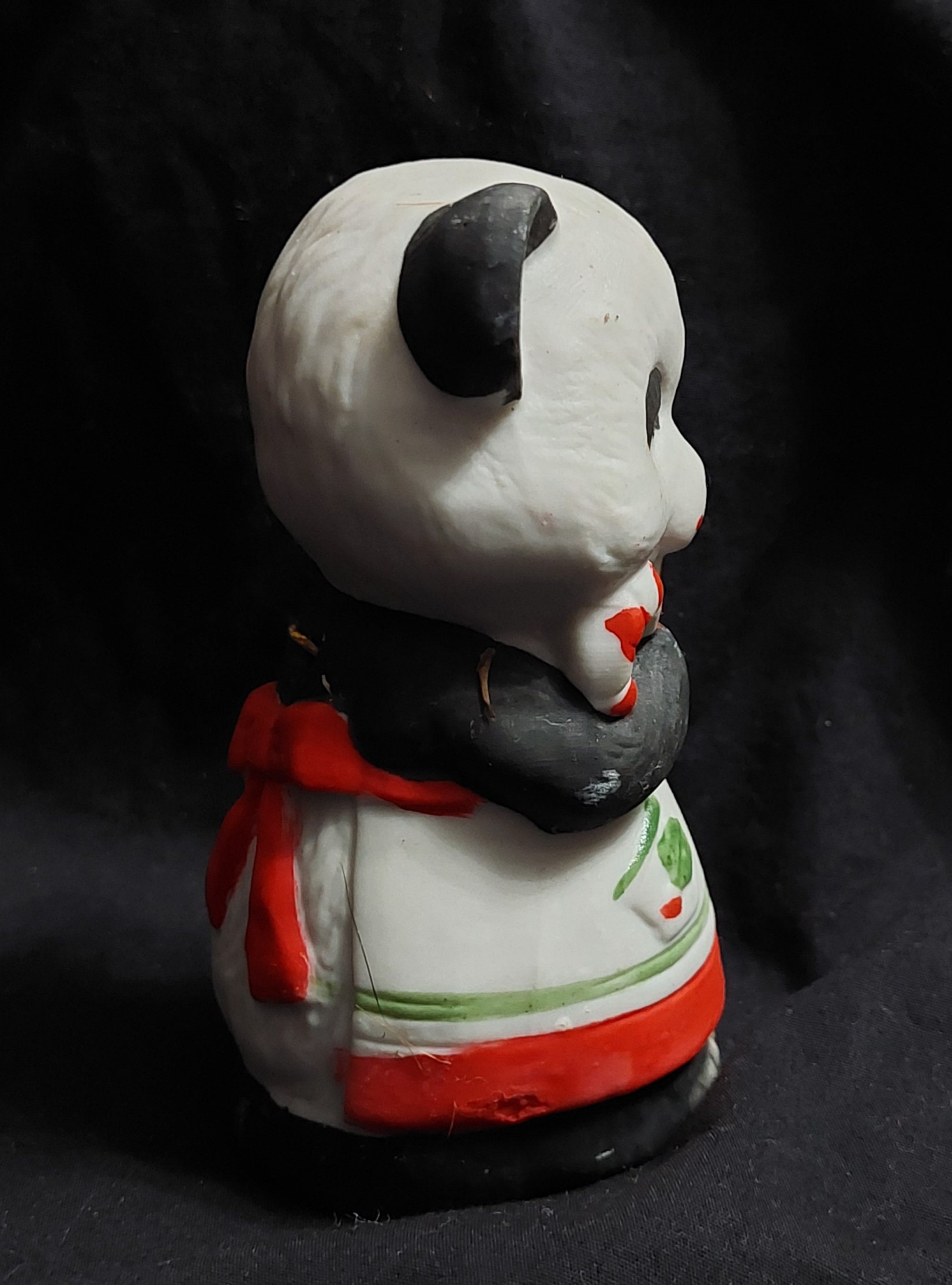 Vintage Mini Ceramic Christmas Panda Bear Bell - Etsy