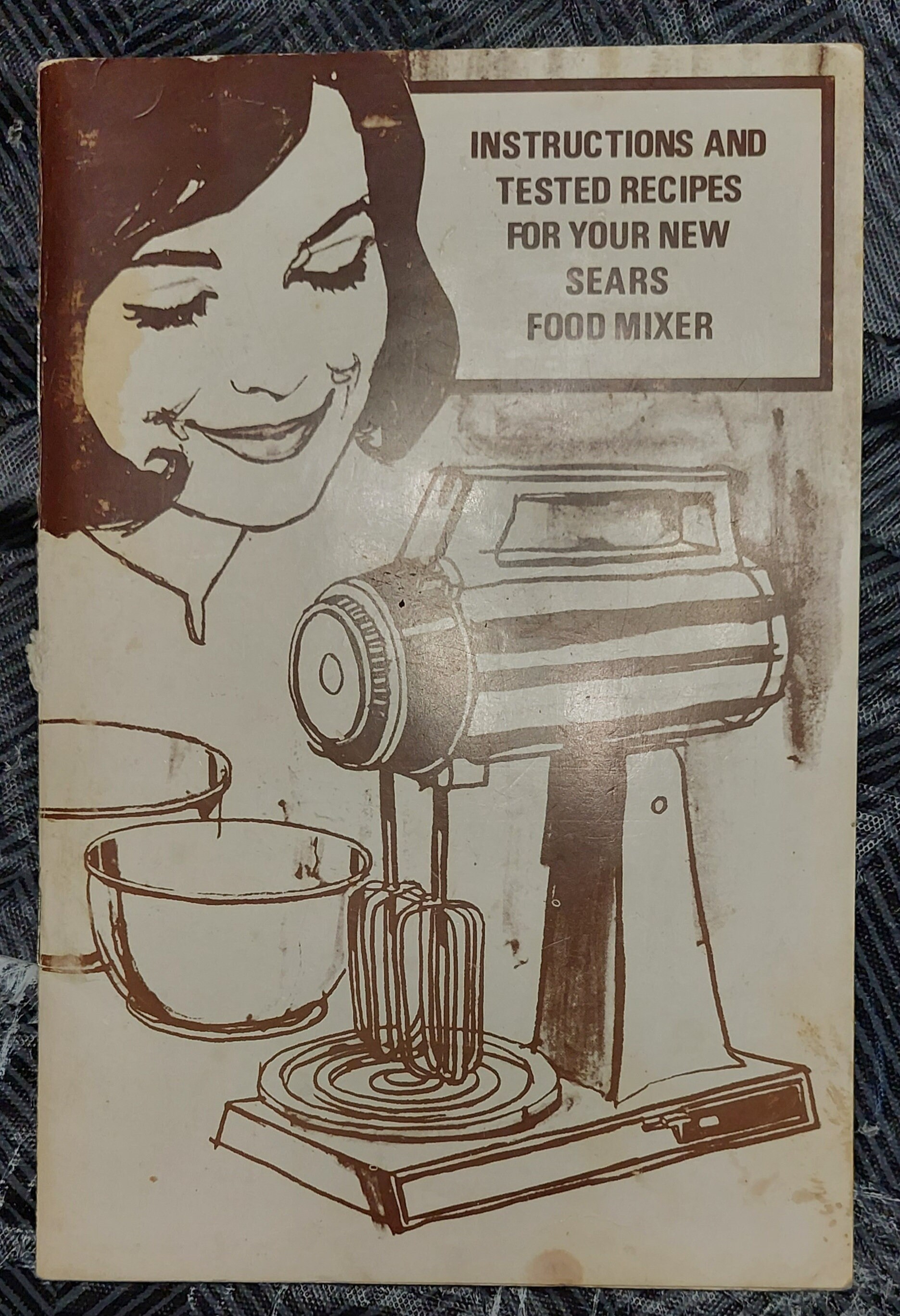 Vintage 1960s Sears 12 Speed Mixer Manual Recipe Book