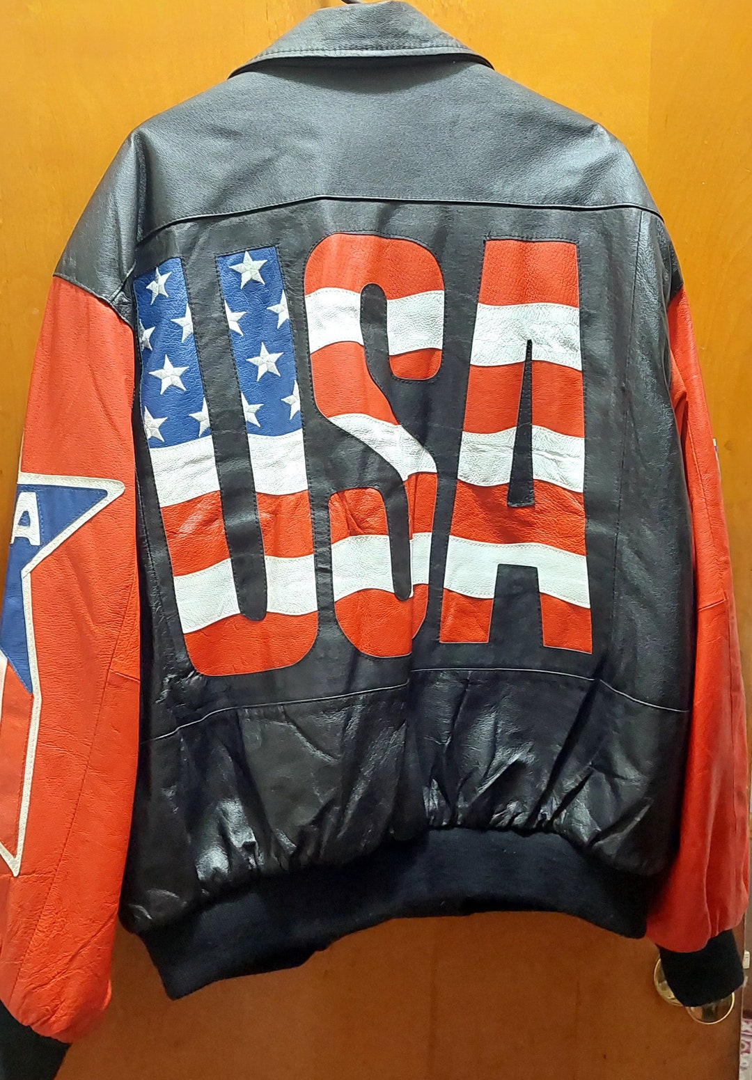80's Michael Hoban Leather Bomber Jacket