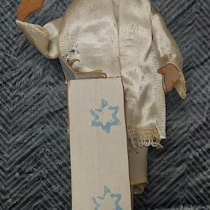 Vintage 1950s Sabra Isreal Jewish Rabi Doll Star Of David Pulpit Hebrew Bible