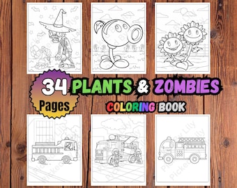 Plants and Zombies Malbuch: 34 Seiten Kinderspielzeug (PDF Download)