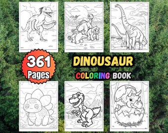 Bundle Dinosaur Coloring Book: +300 Pages Coloring (PDF Download)