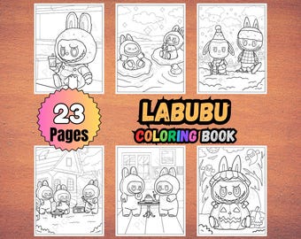 Libro para colorear de Labubu: 23 divertidas páginas imprimibles (Descarga PDF)