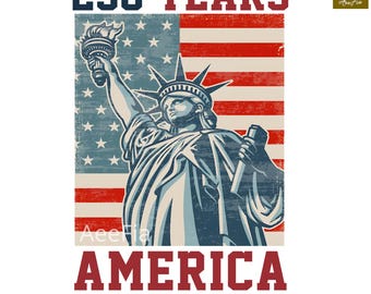 4 luglio PNG Aquila Bandiera USA Statua della Libertà Americana Coquette Mamma 250 Anni di Libertà, Arte Estetica Floreale Vintage Quattro Luglio
