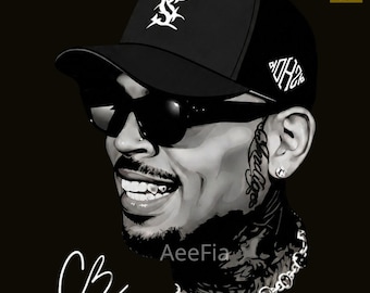 Usher Chris Brown, 2 versioni in bianco e nero R&B Tour 2026 Maglia PNG, Maglietta da concerto personalizzata digitale, Concerto di Usher Raymond e Chris