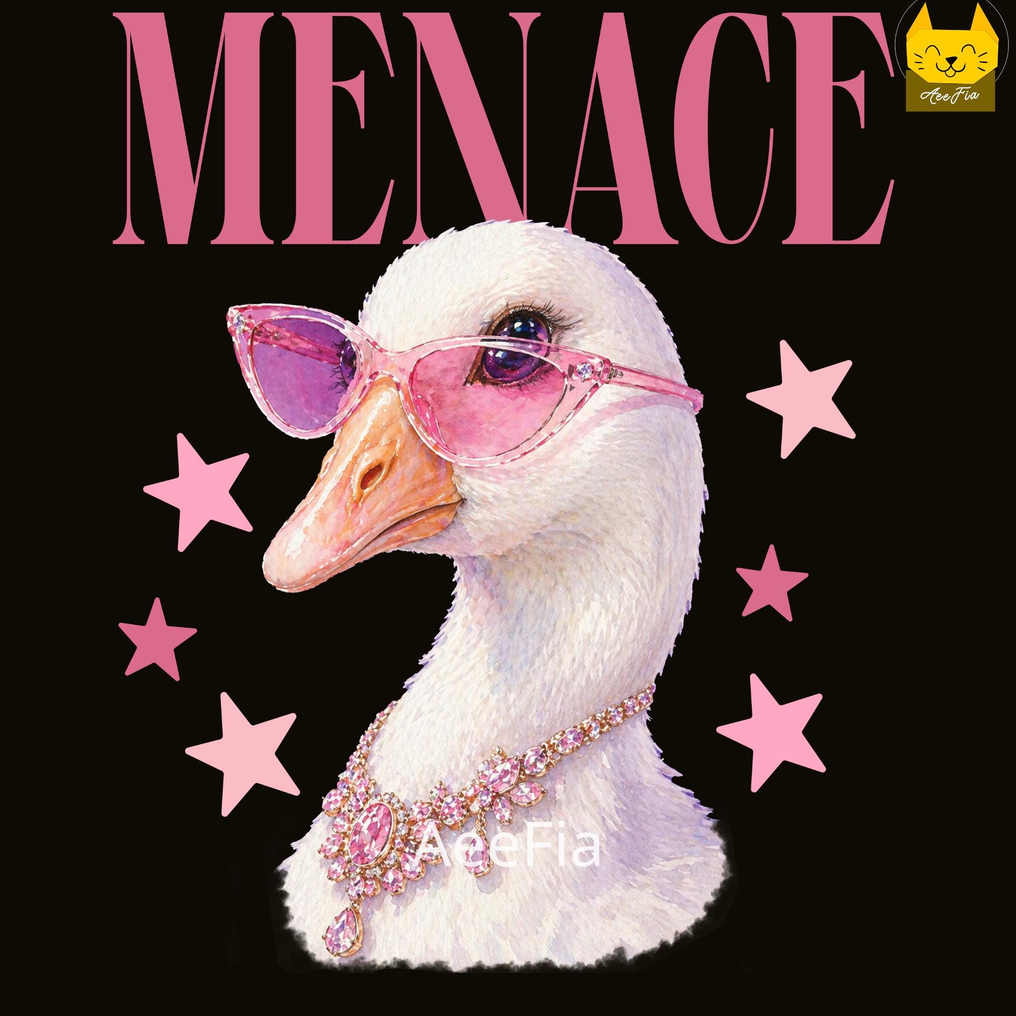 Menace Goose Png, Sassy Mama Goose Sunglasses Png, Funny Chic Fashion ...