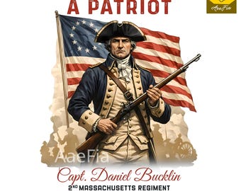 Discendente di un patriota PNG, soldato rivoluzionario, Secondo emendamento, USA Reggimento del Massachusetts, 4 luglio Genealogia Arte Rivoluzione americana