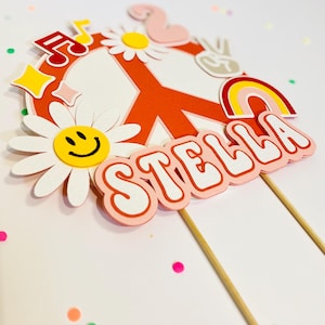 TWO Groovy Cake Topper