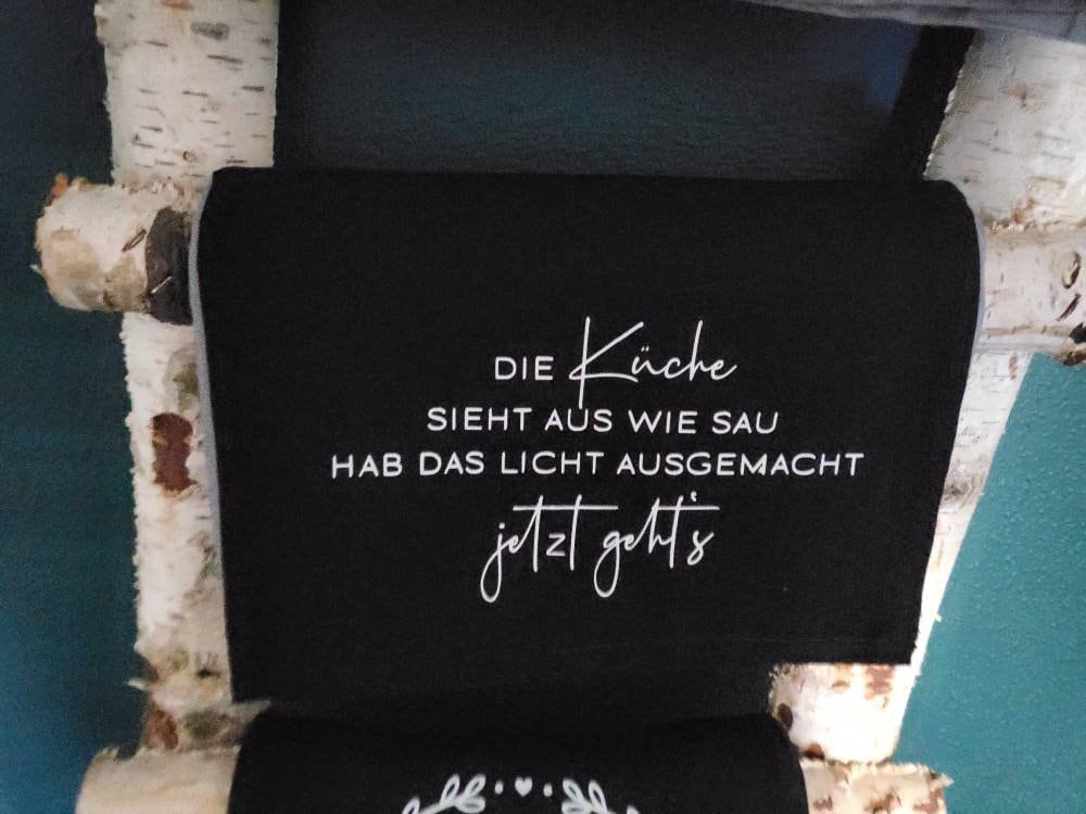 DETIHO Küchentücher Set – 4 Stück, 40 X 60 Cm, Mikrofaser, Mit Lustigen Sprüchen