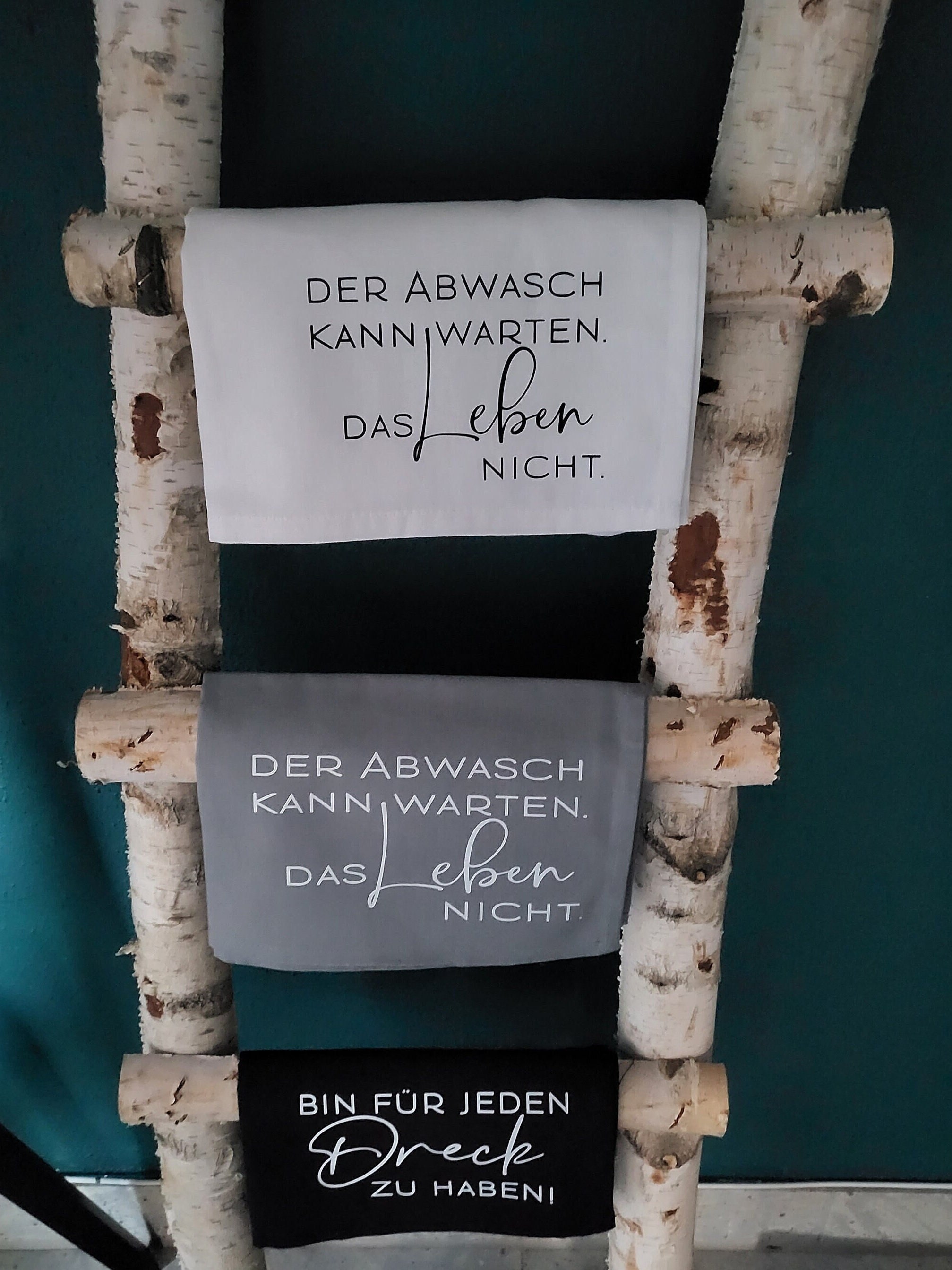 XUISWELL Küchentücher Mit Sprüchen – 40,6x61 Cm, Polyester, Lustige Geschirrtücher