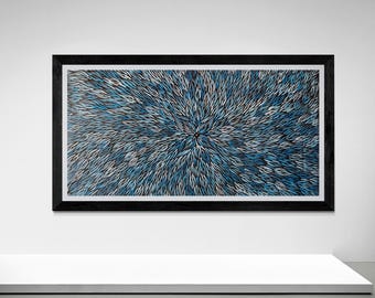 オーストラリアのアボリジニアーティストの樹皮画 先住民のオリジナル