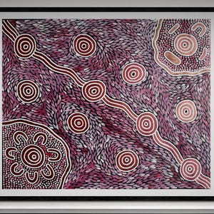 Aboriginal Painting Art: Kapi Tjukurrpa (Water Dreaming) by Sharon Napanangka Butcher (96cm x 78cm)