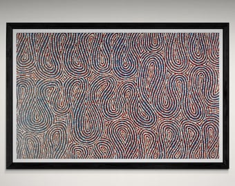 Original Aborigine-Malerei: Snakevine Dreaming von Valda Napangardi Granites, Kunstwerk, authentische indigene Kunst (95 cm x 60 cm)