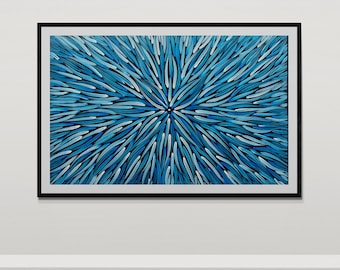 Original Aboriginal Art: Bush Medicine Leaves by Christine Morris. Authentic Indigenous Australian Art (95cm x 61cm) hand painted