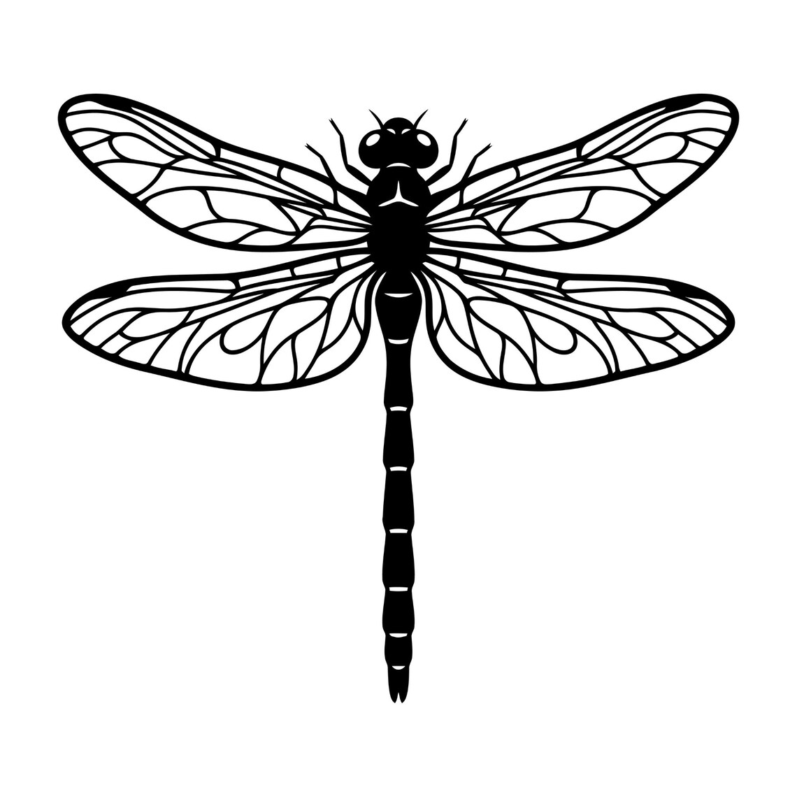 Dragonfly SVG PNG, Insect Silhouette Cut File for Cricut Silhouette ...