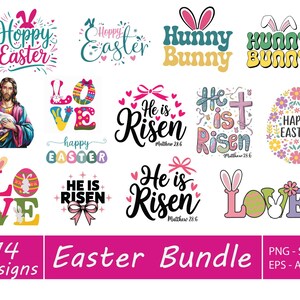 14 Easter Svg Bundle, Happy Easter Svg, Easter Svg, Eggs Clipart, Spring Svg, Bunny Svg, Instant Download, Svg Files for Cricut, Easter Egg