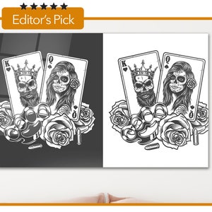 Gangsta Concept With Paying Card, Roses and Knuckles - Glass Wall Art - Prezent na parapetówkę - Pomysły na wystrój wnętrz - Dekoracja domu i biura