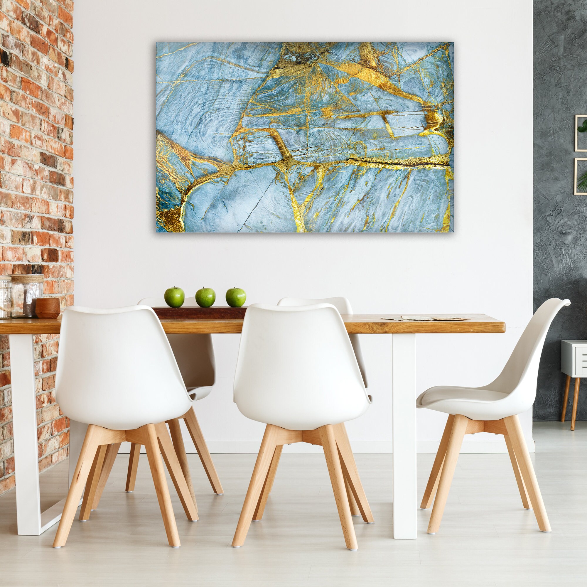 Picture of Turquise Marble Texture - Glass Wall Art - Housewarming Gift - Interior ...