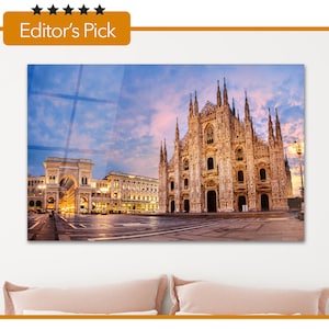Glass Wall Art - Milan Cathedral on sunrise , Duomo di Milano, Italy - House Warming Gift - Interior Design Ideas - Home & Office