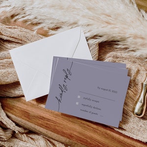 Wedding RSVP Cards, Printable RSVP Template Download, Simple Wedding Invitation Response Card, Modern Wedding Reply Card, Minimalist Reply
