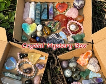 Random Lucky Mystery Crystal Box, Crystal Gift Box, Surprise Crystal, Beginner's Crystal, Crystal Gift, Natural Crystals