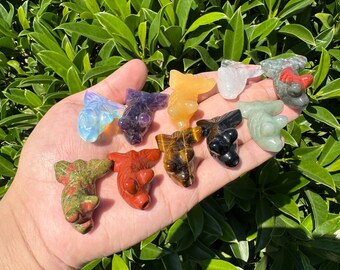 Hand Carved Crystal Goldfish, Natural Gemstone Goldfish Figurine, Healing Crystal, Home Decor, Crystal Animal, Crystal Gifts