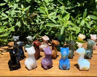 1.5 Inches Crystal Alpaca Figurine, Gemstone Alpaca Carving, Crystal Llama Decor, Healing Crystal, Home Decor, Crystal Animal, Crystal Gifts