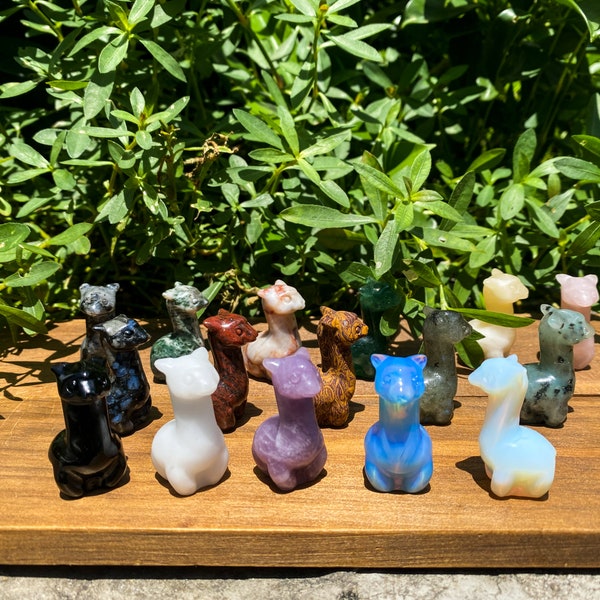 1.5 Inches Crystal Alpaca Figurine, Gemstone Alpaca Carving, Crystal Llama Decor, Healing Crystal, Home Decor, Crystal Animal, Crystal Gifts