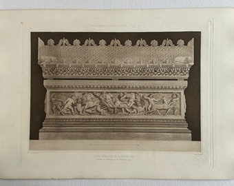 Hector d'Espouy Fragments d'Architecture Plate 28 Sarcophage D' Alexandre