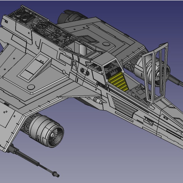 E-wing Ahsoka version starfighter 3.75" figure toy ship