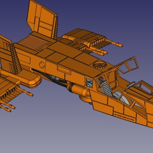 Moldy Crow HWK-290 3.75" figure ship toy