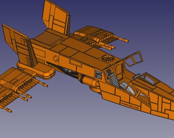 Moldy Crow HWK-290 3.75&quot; figure ship toy