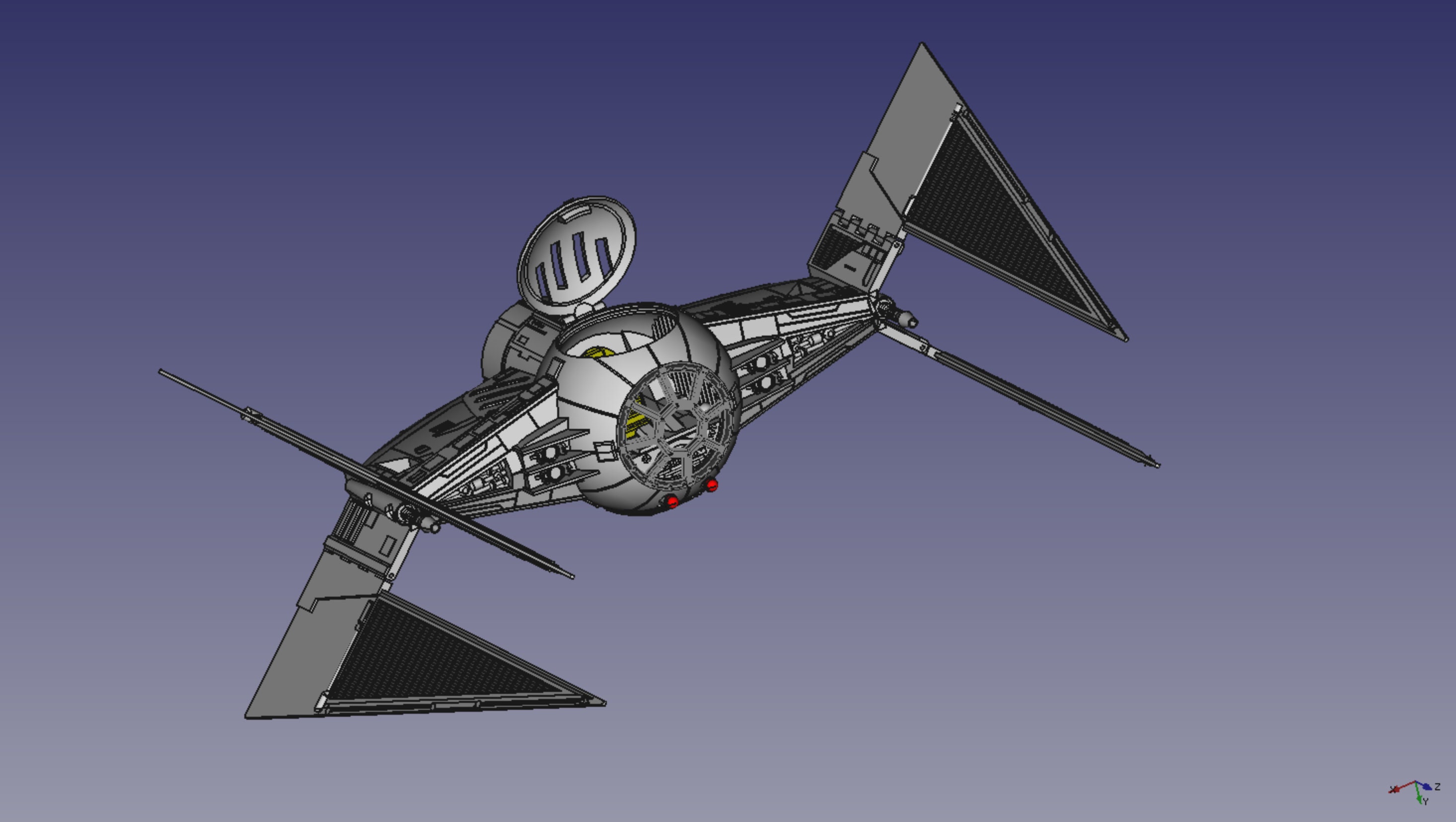Tie Hunter 3.75" figure toy ship