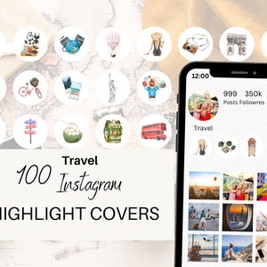 Travel Instagram Highlight Covers, Instagram Story Highlight Icons, Travel Blogger Highlights,