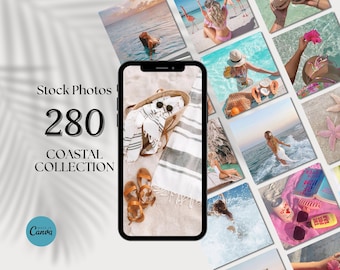 Fotos de stock de verano Playa / Fotos de verano para Instagram Redes sociales / Fotos Estilo de vida de verano / Fotos de marketing digital Playa estética