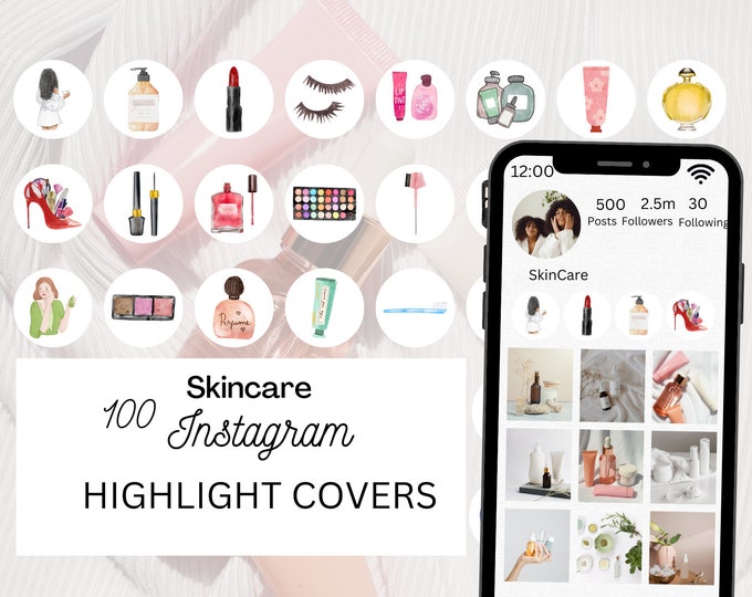 Skincare Instagram Highlight Covers, Instagram Story Highlight Icons ...