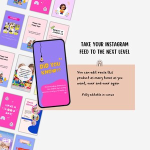 May include: A phone screen displaying a purple and pink graphic with the text "Did you know?" and a lightbulb icon. The graphic includes the text "Research findings demonstrate that children start forming memories as early as 13 months of age." The phone is on a pink and purple background with other graphics in the background.