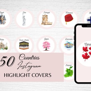 Travel Instagram Highlight Covers | Instagram Story Highlight Icons | 50 Travel Blogger Highlights