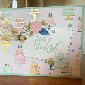 Handmade Birthday Card/Blank Card/Stamped Card