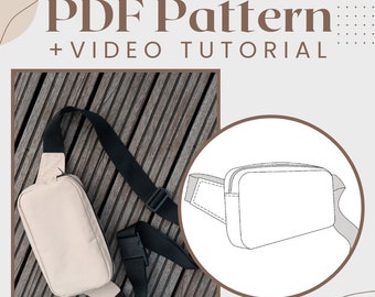 Cross Body Bag Pattern easy to sew. Messenger bag sewing pattern with video tutorial (digital pdf sewing pattern)