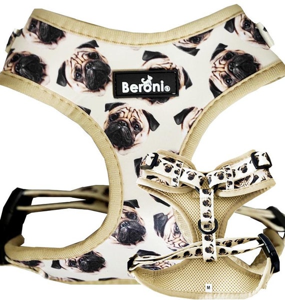 Dog Harness Pug Soft Harness Pug Chest Harness Pug Harness Etsy