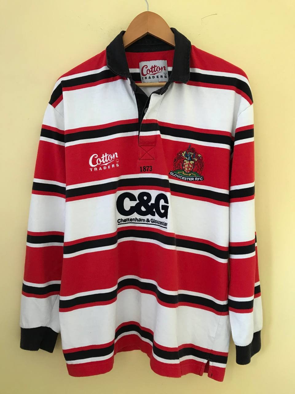 Gloucester Rugby Union Shirt Cotton Traders Size 2XL Jersey Vintage England
