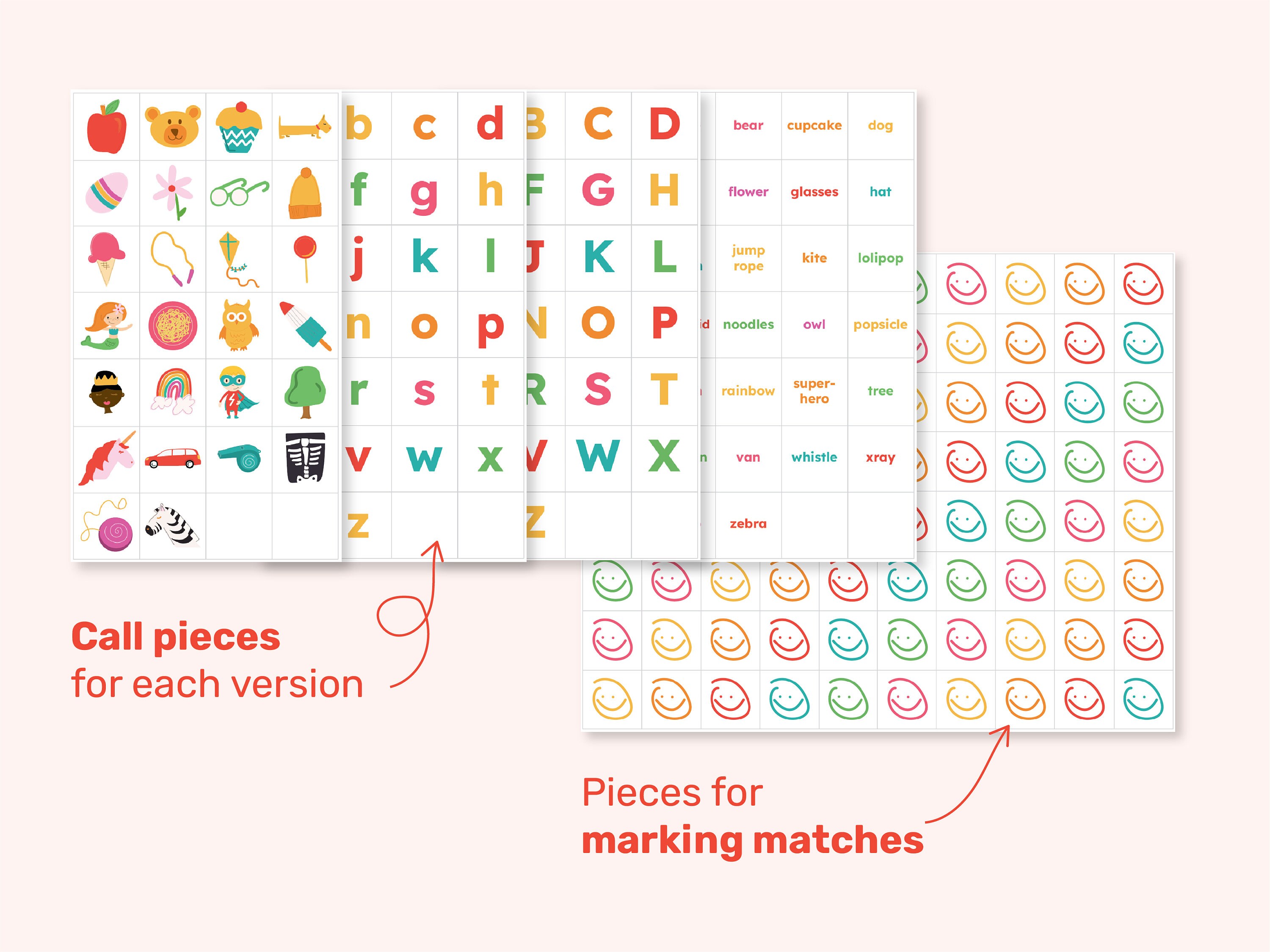 Printable Bingo Game Alphabet Bingo Game Educational Game - Etsy