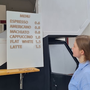 Rustic Price List Board - Menu Display for Coffee Shop or Bakery. Easy-to-change Wooden Letters for the Menu Board.