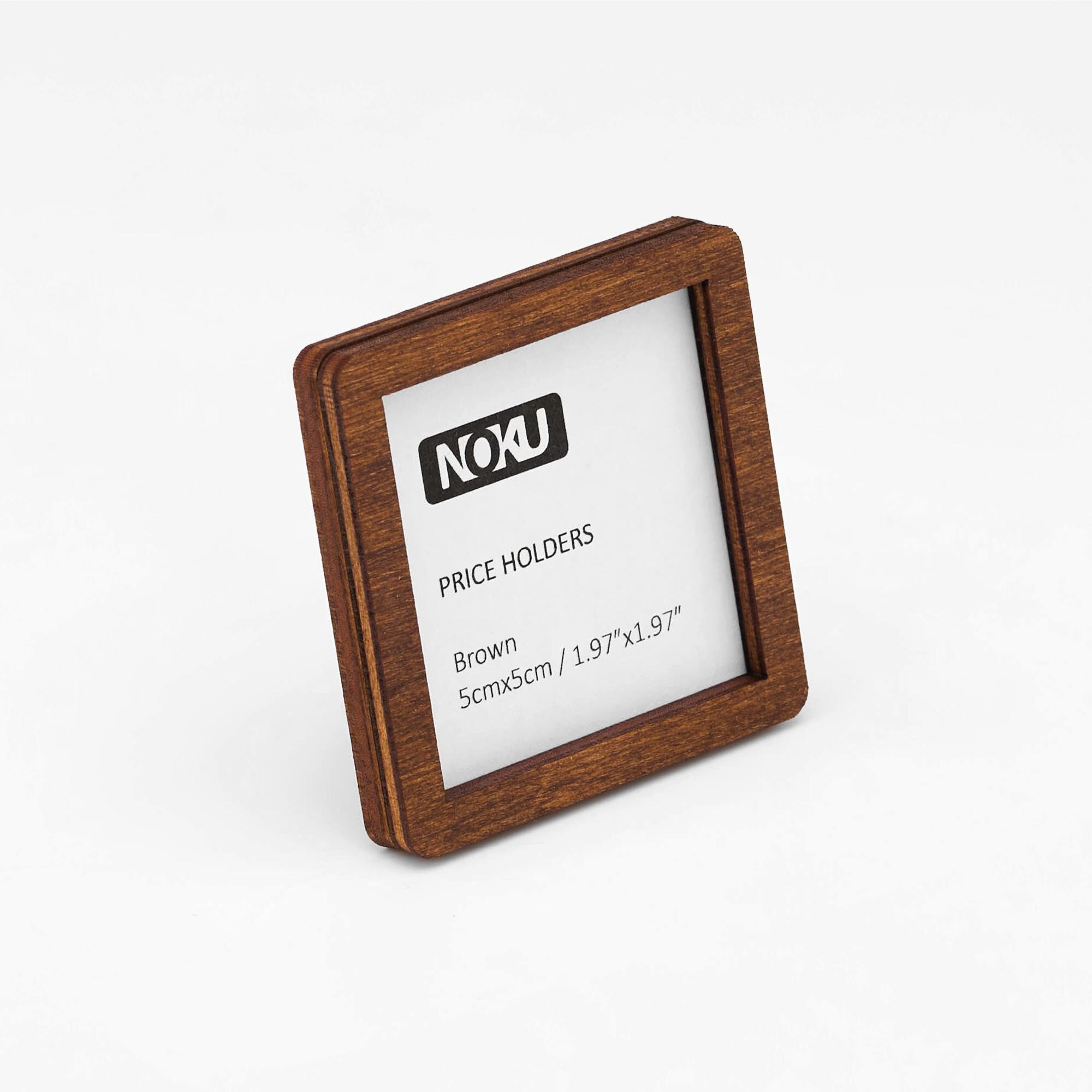 10 Cubes étiquette Prix Bois - Chiffres Réglables - Support Prix Magasin Bijouterie